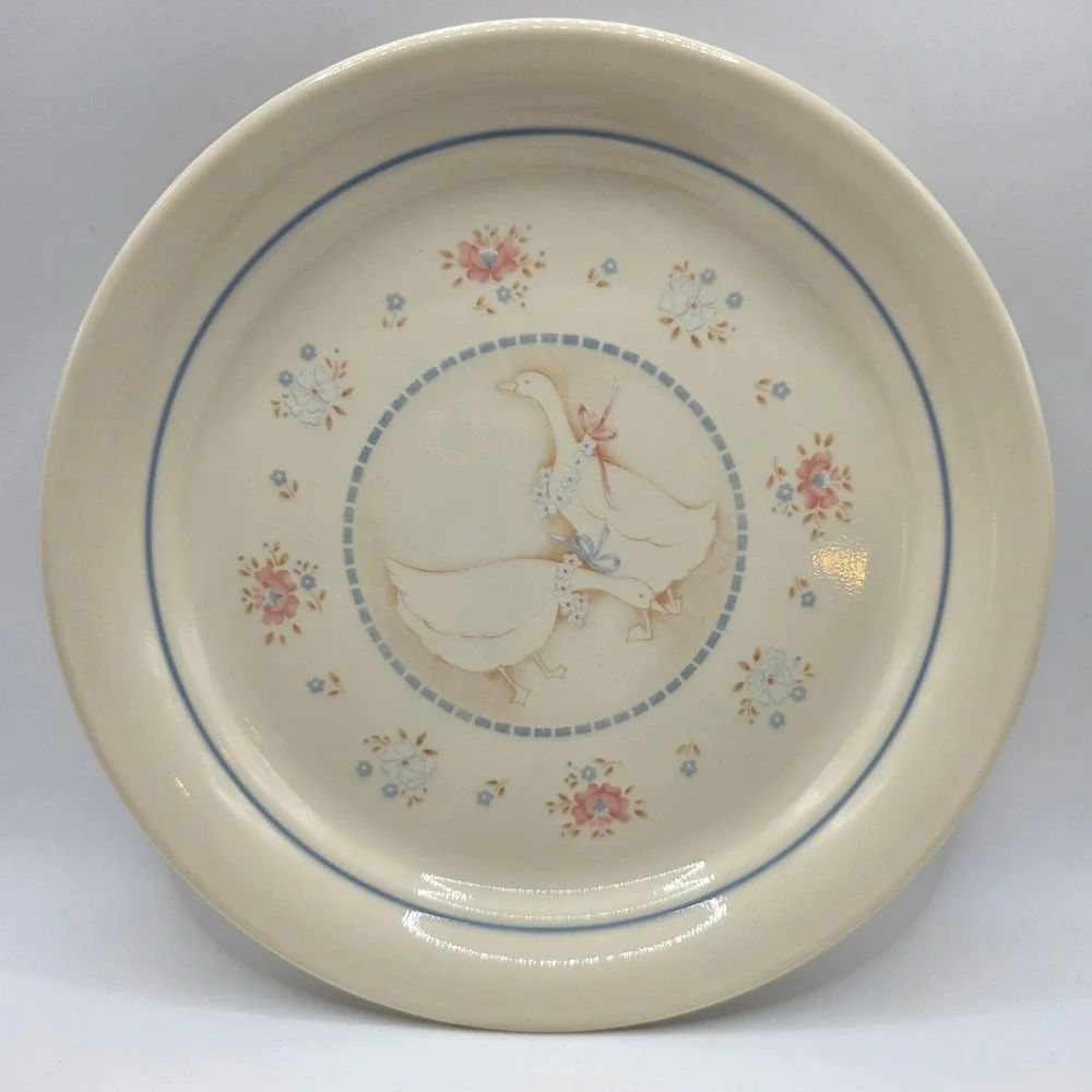 Set of 2 Corelle by Corning Country Promenade Goose Dinner Plate  Vintage USA